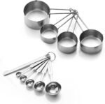10-Piece Stainless Steel Measuring Cups and Spoons Set for Home Baking Essentials, Dishwasher Safe Kitchen Tools - Image 2