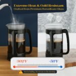 ESPRO P3 French Press Coffee Maker – Patented Double Micro-Filter for Grit-Free Brew, Heat Resistant thicker Borosilicate Glass Coffee press – (32 oz) - Image 6