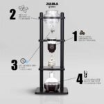 Yama Cold Brew Maker I Ice Coffee Machine With Slow Drip Technology I Makes 6-8 cups (32oz), Large Capacity Cold Brew Coffee Tower, Black Wood Straight Frame - Image 4