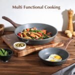 SENSARTE Nonstick Frying Pan Skillet, Swiss Granite Coating Omelette Pan, Healthy Stone Cookware Chef's Pan, PFOA Free (8/9.5/10/11/12.5 Inch) (9.5 Inch) - Image 5