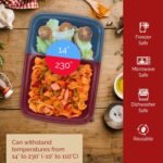 Reli. Meal Prep Containers 32 oz (25 Pack) 2 Compartment Meal Prep Containers Reusable, Microwave Safe | Plastic Togo Box for Food | Boxes for Takeout, To Go, Leftover, Food - Image 3