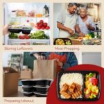 Reli. Meal Prep Containers 32 oz (25 Pack) 2 Compartment Meal Prep Containers Reusable, Microwave Safe | Plastic Togo Box for Food | Boxes for Takeout, To Go, Leftover, Food - Image 5