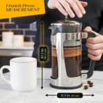 ESPRO P5 French Press Coffee Maker – Patented Double Micro-Filter for Grit Free Brew, Heat-Resistant Thicker Borosilicate Glass Coffee Press – 32 oz - Image 3