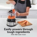 Hamilton Beach Food Processor & Vegetable Chopper for Slicing, Shredding, Mincing, and Puree, 10 Cups + Easy Clean Bowl Scraper, Black and Stainless Steel (70730) - Image 3