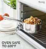 MICHELANGELO Stainless Steel Saucepan Set with Lids 1QT & 2QT & 3QT, Stainless Steel Sauce Pot Set 6pcs, Induction Saucepans, Nonstick Sauce Pan Set, Dishwasher Safe - Image 4