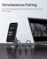 SHOKZ OpenSwim Pro - Open-Ear Bluetooth & MP3 Bone Conduction Sport Headphones, Swimming Headphones, IP68 Waterproof, Grey - Image 4