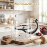 4-in-1 Adjustable Measuring Cup - Non-Stick Scraper Base Push Up Cup, Space-Saving Easy Clean, All-in-One for Meal Prep Cooking Baking - Image 4