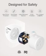GHome Smart Mini Smart Plug Works with Alexa and Google Home, WiFi Smart Outlet Socket Remote Control Timer Function, Only 2.4GHz Network, No Hub Required, ETL FCC Listed, White - Image 4