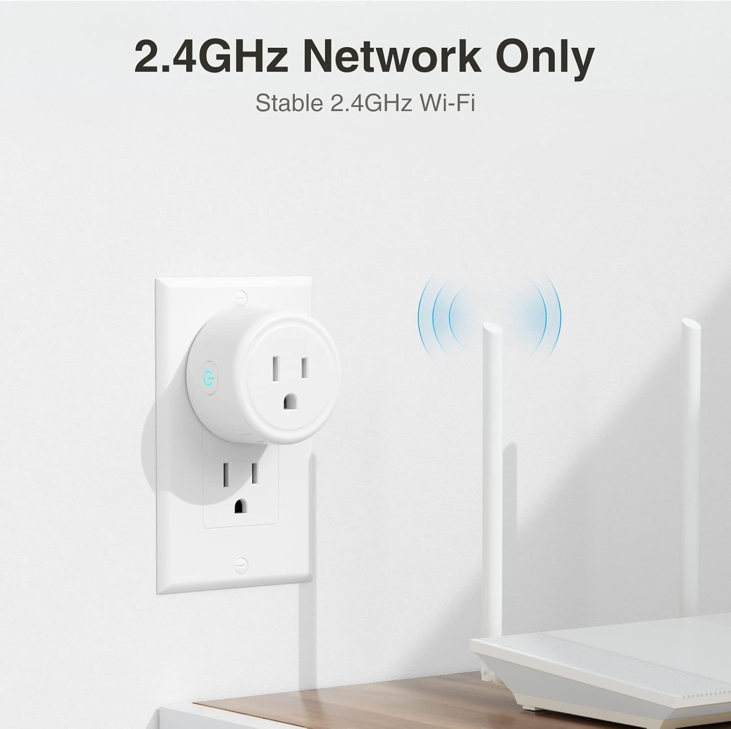 GHome Smart Mini Smart Plug Works with Alexa and Google Home, WiFi Smart Outlet Socket Remote Control Timer Function, Only 2.4GHz Network, No Hub Required, ETL FCC Listed, White - Image 8