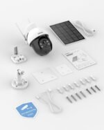 AOSU 3K/5MP Solar Security Cameras System Wireless Outdoor, Battery Powered WiFi Camera for Home Security, Panoramic PTZ, Auto Tracking, Human/Vehicle Detection, Color Night Vision (2 Pack) - Image 5