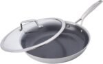 Henckels Paradigm Ceramic 12-inch Stainless Steel Dual Performance Fry Pan with Lid - Image 3