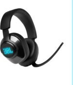 JBL Quantum 400 - USB over-ear gaming headset with game-chat balance dial, JBL QuantumSURROUND and DTS, Voice focus directional flip-up mic and memory foam ear cushions (Black) - Image 4