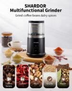 SHARDOR One Touch Coffee Grinder Electric, Spice, Herb, For Coffee Bean Spices and Seeds with 1 Removable Stainless Steel Bowl, Dry Grinder, Black - Image 3