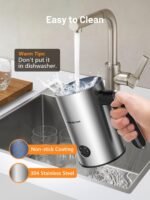 Keenstar Electric Milk Frother, Automatic 4-in-1 Milk Steamer Warm or Cold Foam Maker for Latte, Cappuccino, Stainless Steel Milk Warmer with Temperature Controls - Image 4