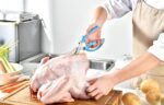 Heavy Duty Poultry Shears - Kitchen Scissors for Cutting Chicken, Poultry, Game, Meat - Chopping Vegetable - Spring Loaded - Blue - Image 3