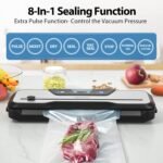 Automatic Food Vacuum Sealer Machine, Beelicious 8-In-1 Food Vacuum Saver with Starter Kits, Pulse Function, Moist & Dry Mode and External VAC for Jars and Containers, Stainless Steel - Image 3