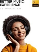Picun B8 Bluetooth Headphones, 120H Playtime Headphone Wireless Bluetooth with 3 EQ Modes, Low Latency, Hands-Free Calls, Over Ear Headphones for Travel Home Office Cellphone PC Black - Image 3