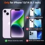 SUPFINE Magnetic for iPhone 14 Case & iPhone 13 Case (Compatible with MagSafe)(Military Grade Drop Protection) Translucent Matte Shockproof Phone Cover,Black - Image 3