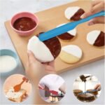 HOTEC Heat Resistant 600℉ Food Grade Silicone Rubber Spatula Set for Baking, Cooking, and Mixing Non Stick Dishwasher Safe BPA-Free Multicolor Set of 5 - Image 4