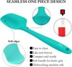 HOTEC Heat Resistant 600℉ Food Grade Silicone Rubber Spatula Set for Baking, Cooking, and Mixing Non Stick Dishwasher Safe BPA-Free Multicolor Set of 5 - Image 5