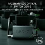 Razer Huntsman V3 Pro TKL Esports Gaming Keyboard: Analog Optical Switches - Razer Snap Tap - Rapid Trigger - Adjustable Actuation - Media Keys & Dial - Doubleshot PBT Keycaps - Wrist Rest - Black - Image 4
