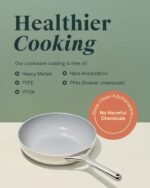 Caraway Nonstick Ceramic Frying Pan (2.7 qt, 10.5") - Non Toxic, PTFE & PFOA Free - Oven Safe & Compatible with All Stovetops (Gas, Electric & Induction) - Cream - Image 4