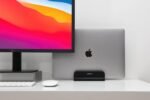 JOKItech Aluminum Laptop Vertical Stand Organizer, Sturdy Laptop Computer Holder Desktop Stand Compatible with New Retina Apple MacBook Pro/Air, Mac mini and iPad Pro - Black - Image 4