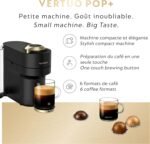 Nespresso Festive Vertuo Pop+ Coffee and Espresso Maker by Breville, Matte Black Gold, 37.2 Fl Oz capacity - Image 3