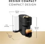 Nespresso Festive Vertuo Pop+ Coffee and Espresso Maker by Breville, Matte Black Gold, 37.2 Fl Oz capacity - Image 4