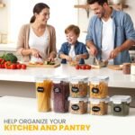 KICHLY Airtight Food Storage Containers Set with Lids – 24 Pack BPA-Free Plastic Pantry Organizers for Cereal, Flour, Sugar & Dry Food (Clear) - Image 5