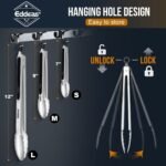Tongs For Cooking - Heat Resistant 600 Degrees Stainless Steel Kitchen Tong,Heavy Duty Metal Locking Tongs - Perfect for Food,Salad and BBQ set of 3 (7",9" and 12") Dishwasher - Image 4
