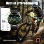 LZBWOL Smart Watch for Men (Answer/Make Call), Built-in GPS, Compass, 1.60" AMOLED, 5ATM Waterproof, Heart Rate SpO2 Sleep Monitor, iPhone Android - Black - Image 3