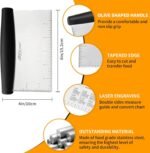 ALLTOP Bench Scraper & Chopper for Kitchen - Ideal Baking Essential Utensil,Stainless Steel Pastry/Dough/Food Cutter Tool for Cake Pizza Bread,Cooking - 1 Pack,Black - Image 3
