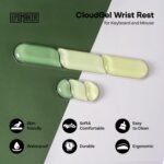 EPOMAKER CloudGel Wrist Rest for Keyboard and Mouse, 2 Pieces Silicone Wrist Support, Anti-Slip Rubber Bottom, Ergonomic Design, Suitable for Office/Computer/Laptop/Gaming (Green) - Image 3