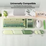 EPOMAKER CloudGel Wrist Rest for Keyboard and Mouse, 2 Pieces Silicone Wrist Support, Anti-Slip Rubber Bottom, Ergonomic Design, Suitable for Office/Computer/Laptop/Gaming (Green) - Image 4