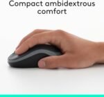 Logitech MK270 Wireless Keyboard and Mouse Combo for Windows, 2.4 GHz, 8 Multimedia Keys, PC, Laptop, Wireless Keyboard Compact Mouse Combo - Black - Image 4