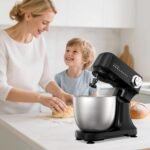 Stand Mixer 4.8 Qt Electric Food Mixer 12 Speeds Portable Lightweight Kitchen Mixer For Daily Use With Egg Whisk, Dough Hook, Flat Beater - Image 3