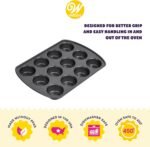 Wilton Gold Non-Stick 12 -Cup Muffin Pan, Stainless Steel Bakeware, Made without PFAS, 10.5 x 15 x 1.4 in, Packaging May Vary - Image 3