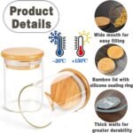 GPOVVIMX 12 Pcs Glass Spice Jars with Bamboo Airtight Lids and 191 Labels - 8.5oz Small Food Storage Containers for Kitchen, Seasoning, Coffee, Herb - Spoon and Marker Included - Image 5