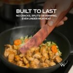 12 Inch Wooden Spatula for Cooking Set of 2 Pcs, Natural Teak Spatula - Non-Stick, Long Handle - Image 4