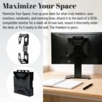 Bonscalate OptiPlex Micro Form Factor Mount – Universal VESA Wall Mount, Under Desk Mount & Monitor Stand for Dell MFF 7050 7080 5070 7020 3000 7060 7090 7010 3050 3060 3040 9020 & More - Image 4