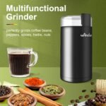 Wancle Electric Coffee Grinder, Spice Grinder, One Touch Coffee Mill for Beans, Spices and More, with Clean Brush Black - Image 3