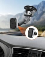 Heavy Duty Magnetic Phone Holder Base with 1" Ball for MagSafe iPhone 17-12 Series, Compatible with RAM mounts and Other B Size Ball Double Socket Arm - Image 3