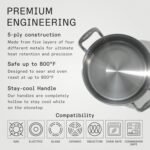 Made In Cookware - 8 Quart Stainless Steel Stock Pot With Lid - 5 Ply Stainless Clad - Professional Cookware - Crafted in Italy - Induction Compatible - Image 4