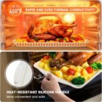 Kikcoin 22 PCS Nonstick Baking Pans Set, Stackable Bakeware Sets with Silicone Handles, 450°F Oven Safe Baking Sheet Set, Easy Release Cookie Sheets for Baking, Cream - Image 4