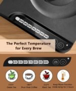 Gooseneck Electric Kettle | Electric Pour Over Kettle with Variable Temperature Control | 100% Stainless Steel Interior, Keep Warm & Auto Shut-Off | 1.0L Fast Boil for Coffee & Tea, Matte Black - Image 4
