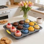 Widousy Muffin Pans for Baking 2 Pack, 12-Cup Regular Size Cupcake Pan, Muffin Trays for Cupcake Baking, Silicone Tray Molds with Metal Reinforced, Oven & Dishwasher Safe, BPA-Free - Image 6