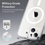 ESR for iPhone 14/iPhone 13 Case, Compatible with MagSafe, Classic Hybrid Magnetic Mobile Phone Case iPhone 14/13 Case, Military Standard, Drop Protection, Clear - Image 4