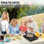 HANKESI single burner induction cooktop,110V Portable induction Cooktop,1800W Hot Plate Electric Burner,9 Power Levels, Kids Lock & Timer,LED touch control,Overheat Protection - Image 6