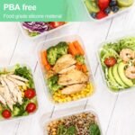 Quodac Food Storage Containers 4-Pack (4.7 Cup), Reusable Lunch Boxes With Leakproof White Silicone Lids, Microwave, Dishwasher & Freezer Safe Snack Containers, BPA-Free Plastic Containers - Image 4